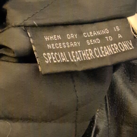 Kids Vintage Wilson black leather‎ long coat jacket size small - Picture 4 of 6